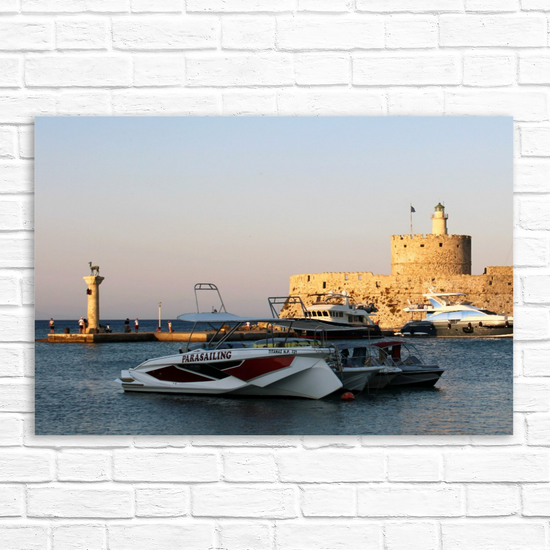 Canvas Art. Grecian Landmarks & Seascapes. Dama - Dama. Rhodes. Greece.