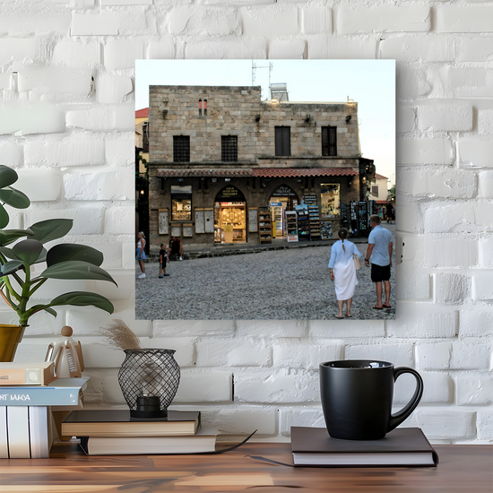 Canvas Art. Grecian Cityscapes & Landscapes. Rhodes Medieval Town. Greece.