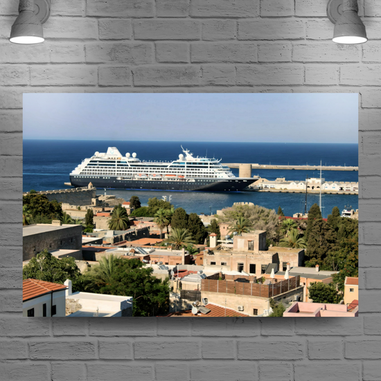 Canvas Art. Grecian Cityscapes & Seascapes. Rhodes Medieval Town. Greece.