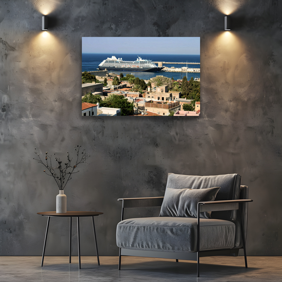 Canvas Art. Grecian Cityscapes & Seascapes. Rhodes Medieval Town. Greece.