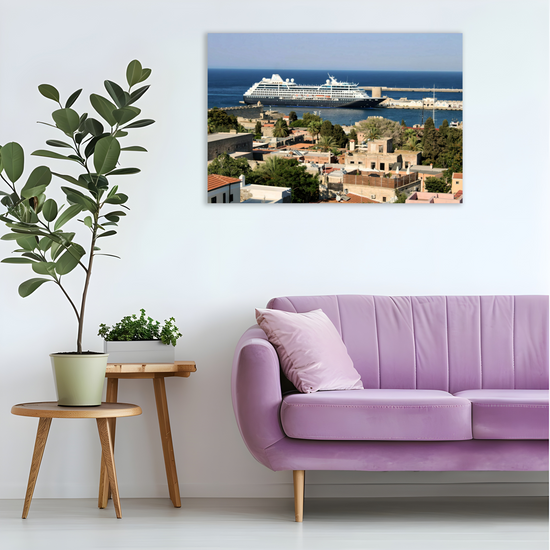 Canvas Art. Grecian Cityscapes & Seascapes. Rhodes Medieval Town. Greece.