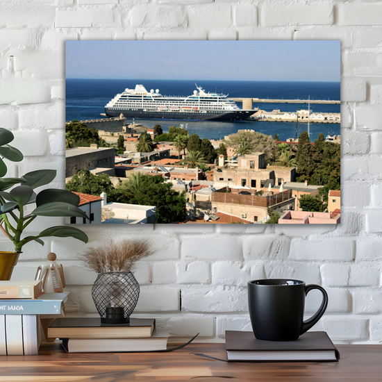 Canvas Art. Grecian Cityscapes & Seascapes. Rhodes Medieval Town. Greece.