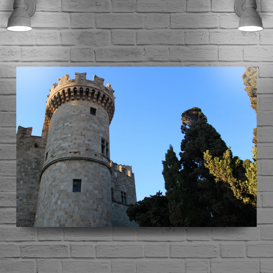 Canvas Art. Grecian Cityscapes & Landmarks. The Palace of the Grandmaster of  the Nights of Rhodes. Greece.