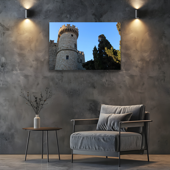 Canvas Art. Grecian Cityscapes & Landmarks. The Palace of the Grandmaster of  the Nights of Rhodes. Greece.