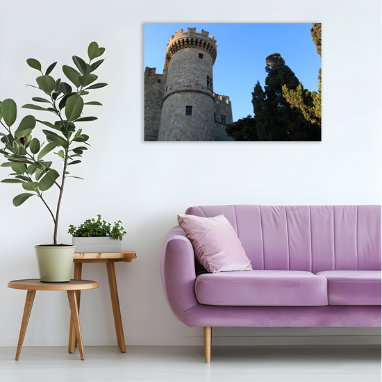Canvas Art. Grecian Cityscapes & Landmarks. The Palace of the Grandmaster of  the Nights of Rhodes. Greece.