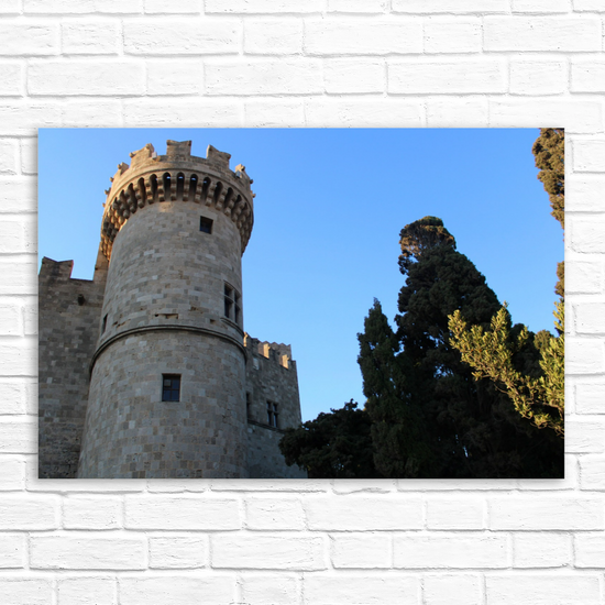 Canvas Art. Grecian Cityscapes & Landmarks. The Palace of the Grandmaster of  the Nights of Rhodes. Greece.