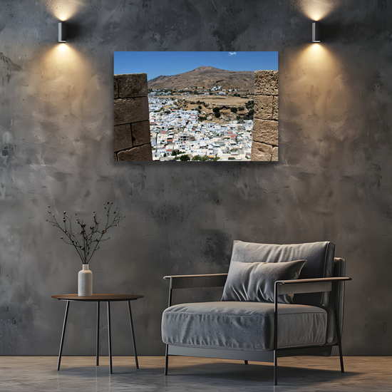 Canvas Art. Grecian Landscapes & Landmarks. Acropolis. Lindos. Rhodes. Greece.