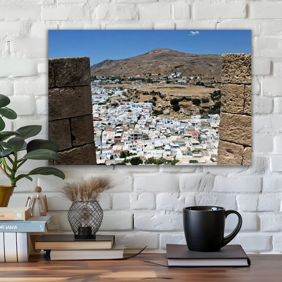 Canvas Art. Grecian Landscapes & Landmarks. Acropolis. Lindos. Rhodes. Greece.