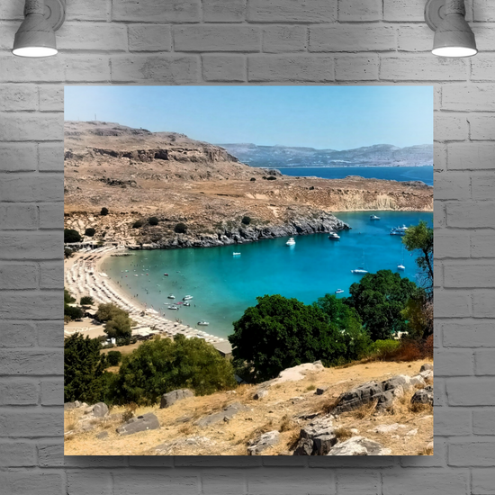 Canvas Art. Grecian Landscapes & Seascapes. Lindos. Rhodes. Greece.