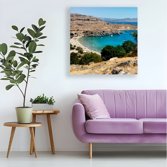 Canvas Art. Grecian Landscapes & Seascapes. Lindos. Rhodes. Greece.