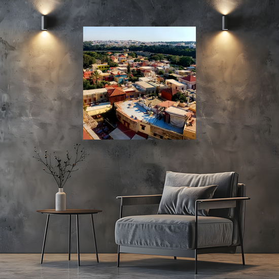 Canvas Art. Grecian Cityscapes & Landscapes. Rhodes Medieval Town. Greece.