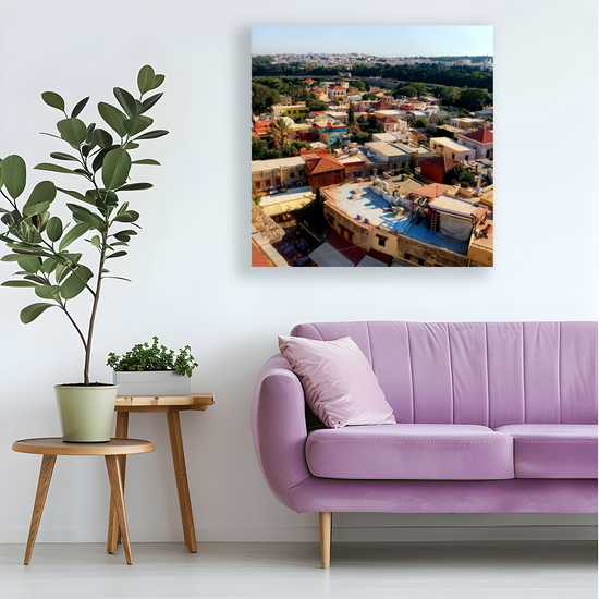 Canvas Art. Grecian Cityscapes & Landscapes. Rhodes Medieval Town. Greece.