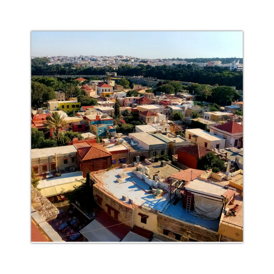 Canvas Art. Grecian Cityscapes & Landscapes. Rhodes Medieval Town. Greece.