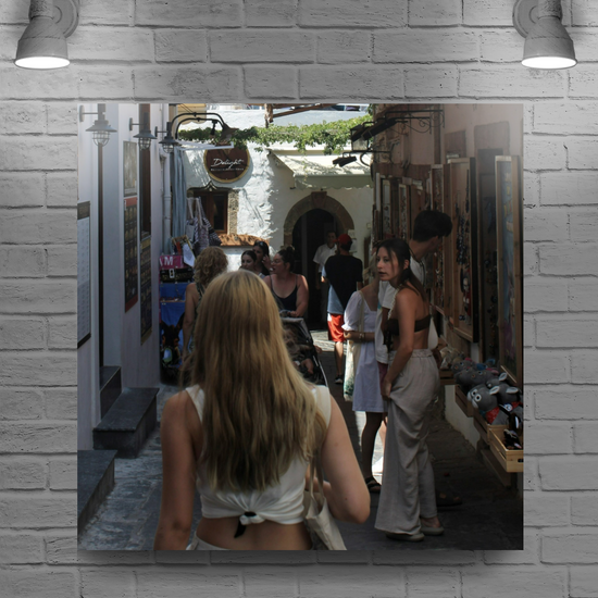 Canvas Art. Grecian Cityscapes & Landscapes. Lindos. Rhodes. Greece.