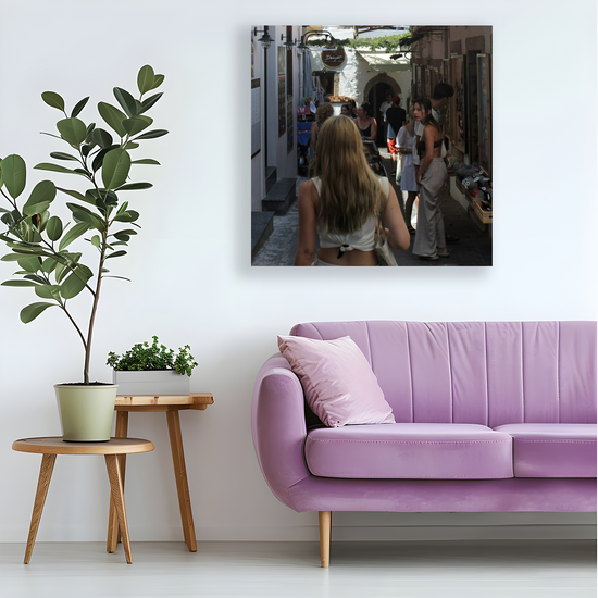 Canvas Art. Grecian Cityscapes & Landscapes. Lindos. Rhodes. Greece.