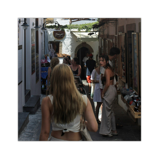 Canvas Art. Grecian Cityscapes & Landscapes. Lindos. Rhodes. Greece.