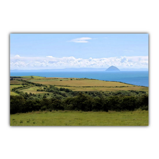 Canvas Art. Scottish Landscapes & Seascapes. Sliddery. Ailsa Craig View. Isle of Arran. Scotland.