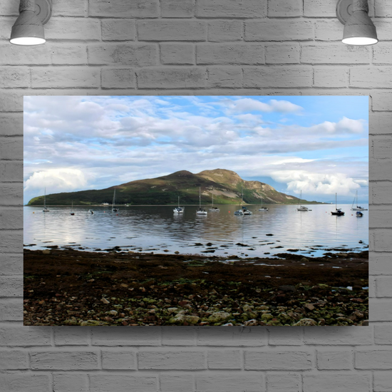 Canvas Art. Scottish Landscapes & Seascapes. Lamlash. Holy Isle View. Isle of Arran. Scotland.
