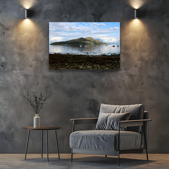 Canvas Art. Scottish Landscapes & Seascapes. Lamlash. Holy Isle View. Isle of Arran. Scotland.