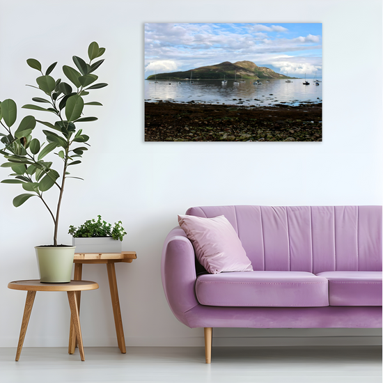 Canvas Art. Scottish Landscapes & Seascapes. Lamlash. Holy Isle View. Isle of Arran. Scotland.