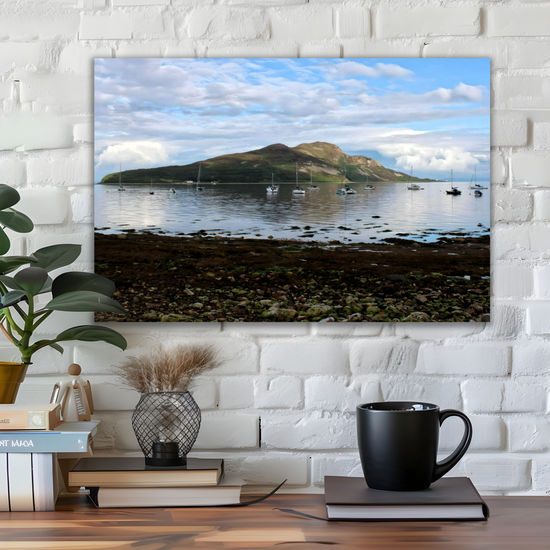 Canvas Art. Scottish Landscapes & Seascapes. Lamlash. Holy Isle View. Isle of Arran. Scotland.