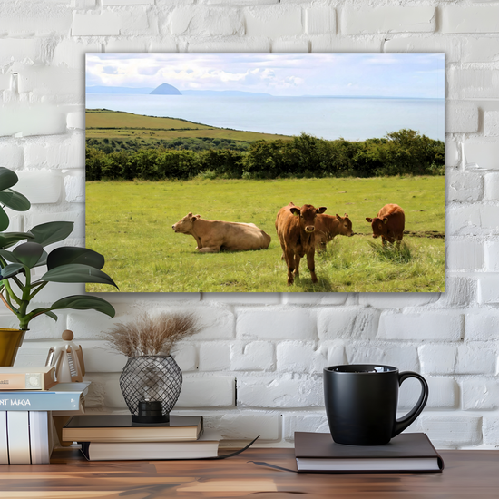 Canvas Art. Scottish Landscapes & Seascapes. Sliddery. Ailsa Craig View. Isle of Arran. Scotland.