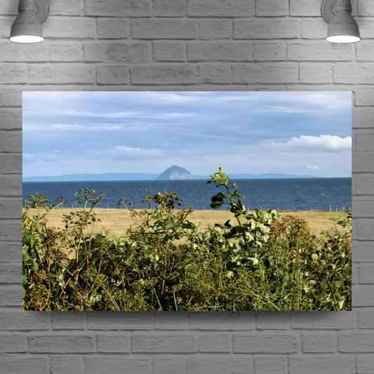 Canvas Art. Scottish Landscapes & Seascapes. Sliddery. Ailsa Craig View. Isle of Arran. Scotland.