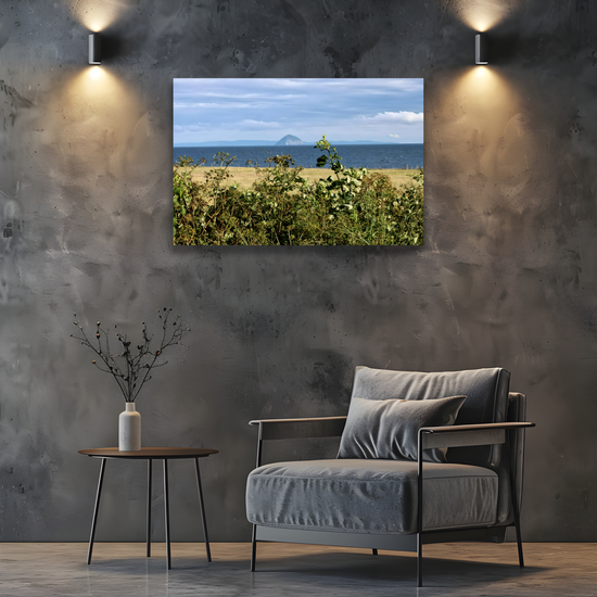 Canvas Art. Scottish Landscapes & Seascapes. Sliddery. Ailsa Craig View. Isle of Arran. Scotland.
