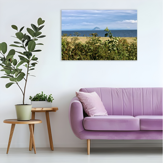 Canvas Art. Scottish Landscapes & Seascapes. Sliddery. Ailsa Craig View. Isle of Arran. Scotland.