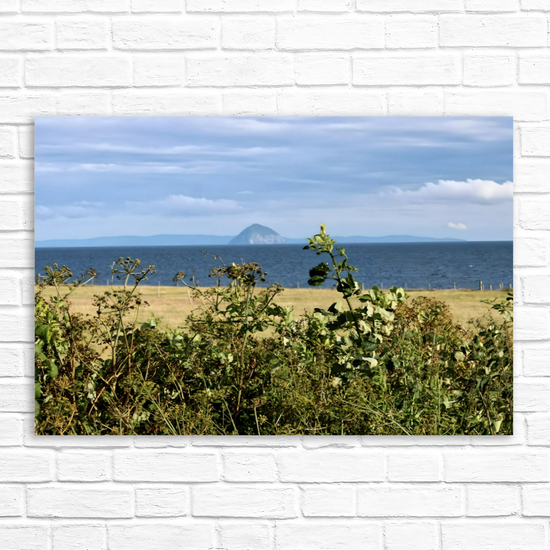 Canvas Art. Scottish Landscapes & Seascapes. Sliddery. Ailsa Craig View. Isle of Arran. Scotland.