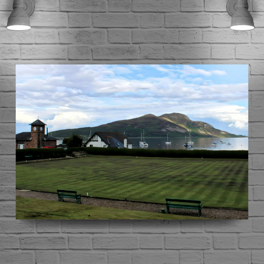 Canvas Art. Scottish Landscapes & Seascapes. Lamlash. Holy Isle View. Isle of Arran. Scotland.