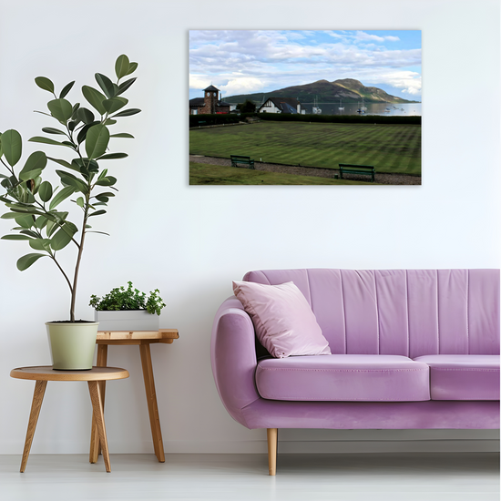Canvas Art. Scottish Landscapes & Seascapes. Lamlash. Holy Isle View. Isle of Arran. Scotland.
