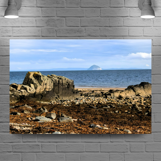 Canvas Art. Scottish Landscapes & Seascapes. Sliddery.  Ailsa Craig View.  Isle of Arran. Scotland.Isle of Arran.