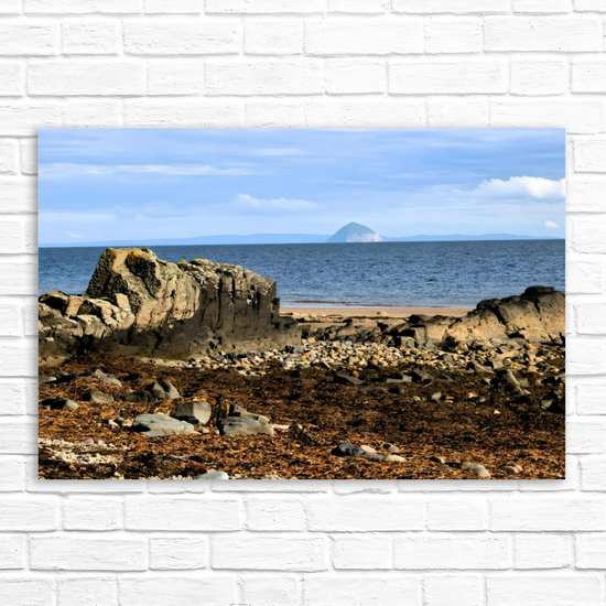 Canvas Art. Scottish Landscapes & Seascapes. Sliddery.  Ailsa Craig View.  Isle of Arran. Scotland.Isle of Arran.