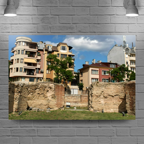 Canvas Art. Bulgarian Cityscapes & Landmarks. Roman Baths. Varna. Bulgaria.
