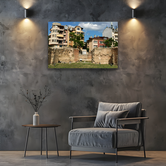 Canvas Art. Bulgarian Cityscapes & Landmarks. Roman Baths. Varna. Bulgaria.