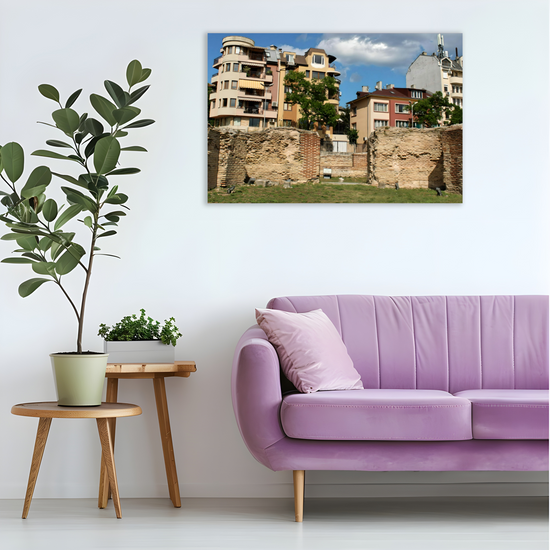 Canvas Art. Bulgarian Cityscapes & Landmarks. Roman Baths. Varna. Bulgaria.