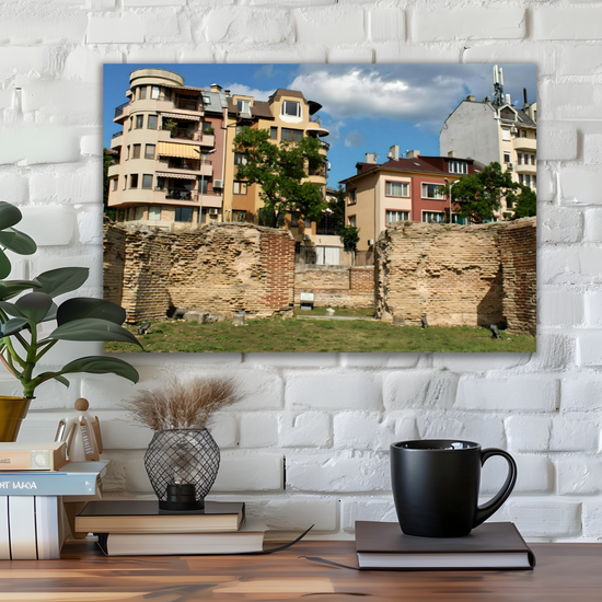Canvas Art. Bulgarian Cityscapes & Landmarks. Roman Baths. Varna. Bulgaria.