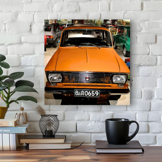 Canvas Art. Bulgarian Cityscapes & Transport. Moskvich 1970. Retro Museum. Varna. Bulgaria.