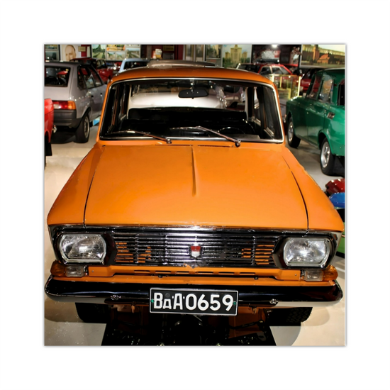 Canvas Art. Bulgarian Cityscapes & Transport. Moskvich 1970. Retro Museum. Varna. Bulgaria.