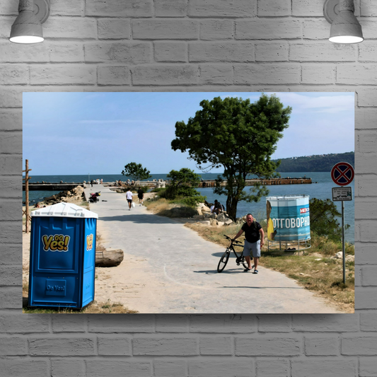 Canvas Art. Bulgarian Landscapes & Seascapes. Officers Beach. Varna. Bulgaria.