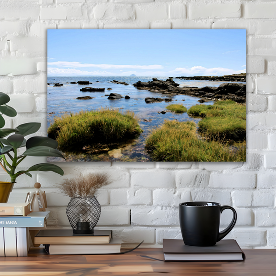 Canvas Art. Scottish Landscapes & Seascapes. Kildonan Beach. Ailsa Craig. Isle of Arran. Scotland.
