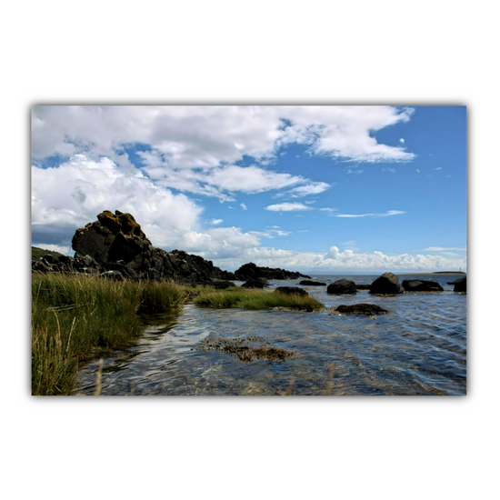 Canvas Art. Scottish Landscapes & Seascapes. Kildonan Beach. Pladda Island. Isle of Arran. Scotland.