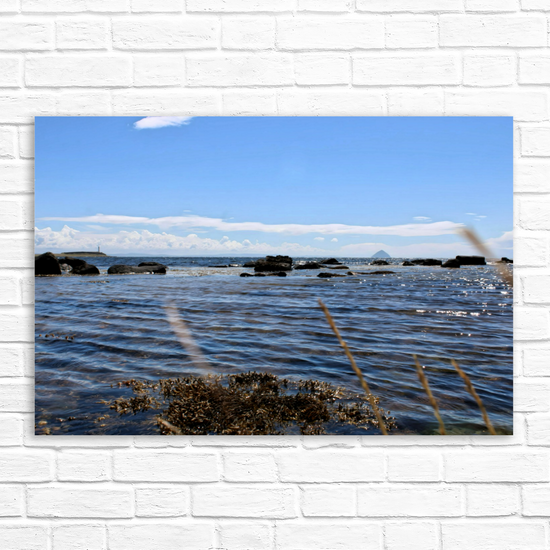 Canvas Art. Scottish Landscapes & Seascapes. Kildonan Beach. Ailsa Craig. Isle of Arran. Scotland.