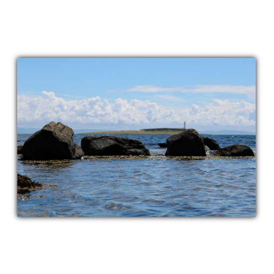 Canvas Art. Scottish Landscapes & Seascapes. Kildonan Beach. Pladda Island. Isle of Arran. Scotland.