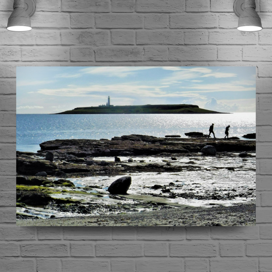 Canvas Art. Scottish Landscapes & Seascapes. Kildonan Beach. Pladda Island. Isle of Arran. Scotland.