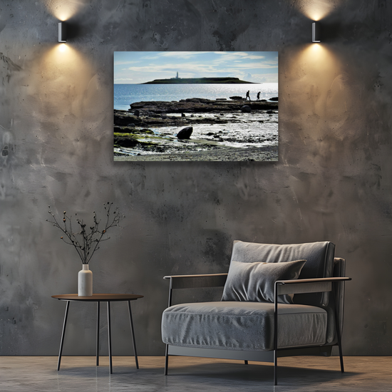 Canvas Art. Scottish Landscapes & Seascapes. Kildonan Beach. Pladda Island. Isle of Arran. Scotland.