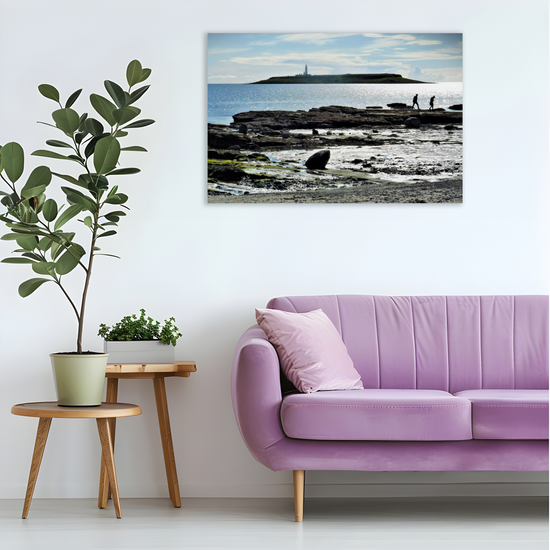 Canvas Art. Scottish Landscapes & Seascapes. Kildonan Beach. Pladda Island. Isle of Arran. Scotland.