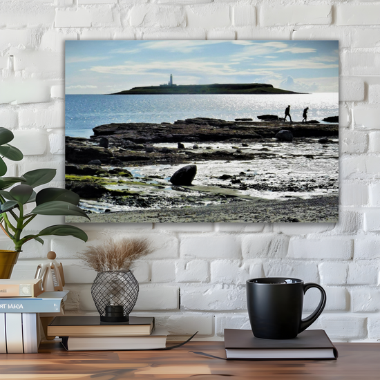 Canvas Art. Scottish Landscapes & Seascapes. Kildonan Beach. Pladda Island. Isle of Arran. Scotland.