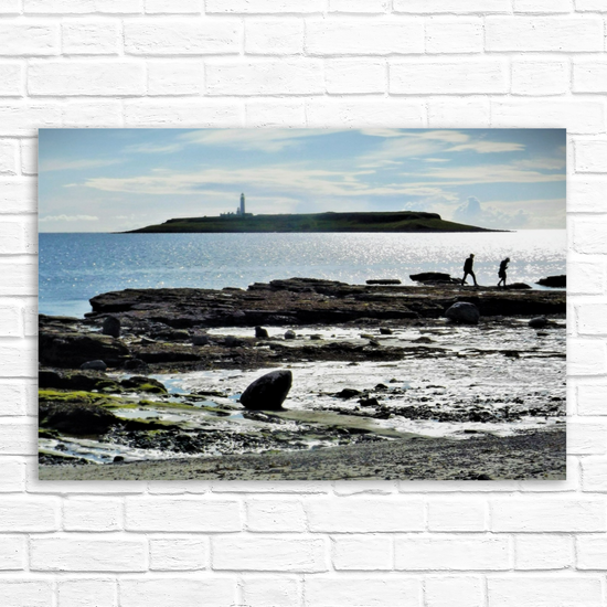 Canvas Art. Scottish Landscapes & Seascapes. Kildonan Beach. Pladda Island. Isle of Arran. Scotland.